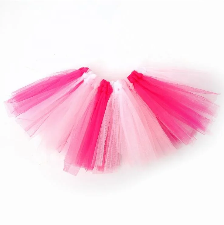 Girl rainbow tulle tutu skirt