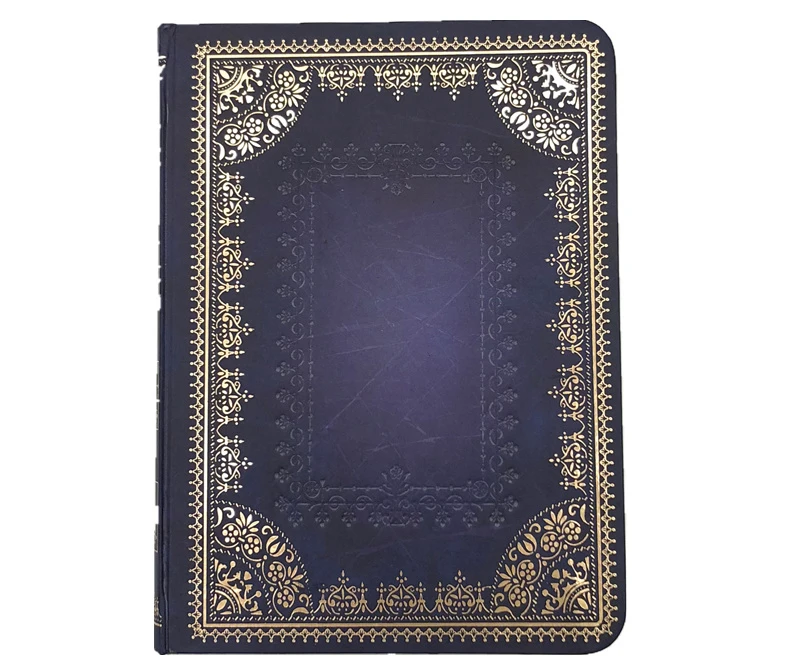 Custom Printing Gold Foil Stamping with Debossed Hardcover Journal Notebook