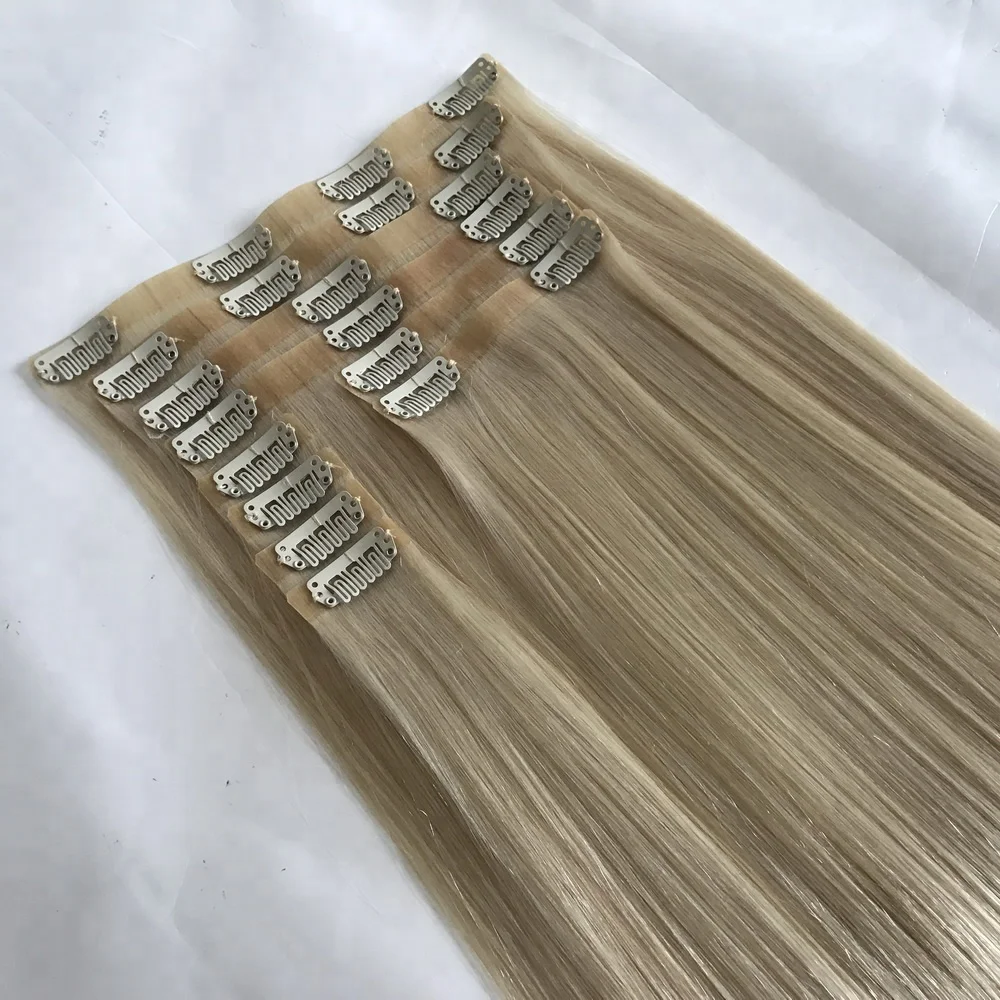 Hot Sale Wholesale Factory price Brazilian Cuticle Aligned Hair Virgin Remy Seamless Clip in Human Hair Extensions