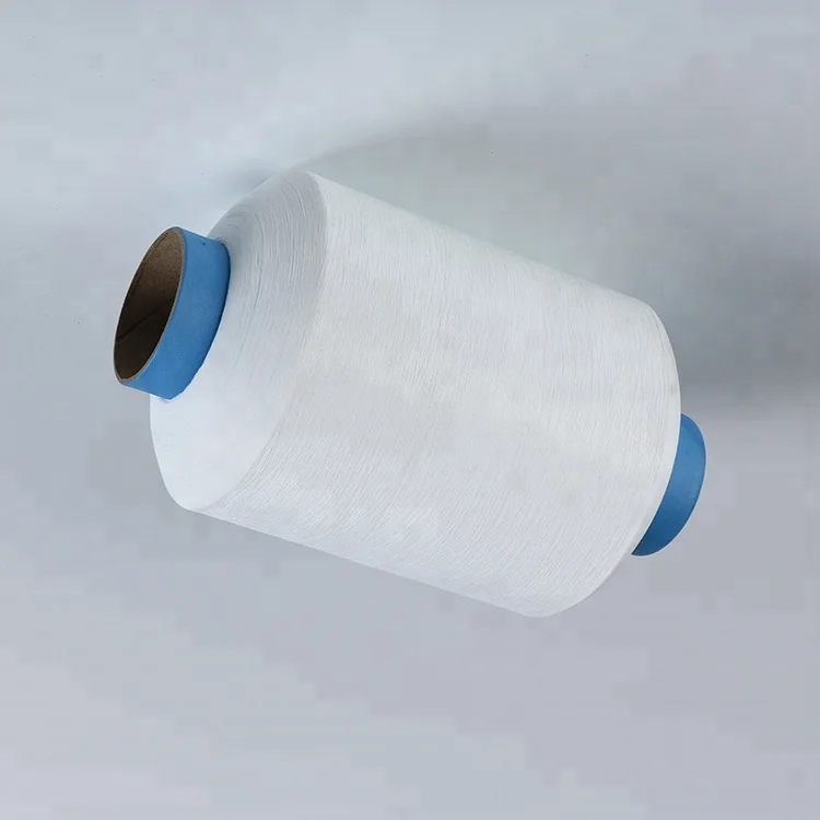 dty 150/48 optical white bleach white 100% polyester filament yarn  polyester twisted yarn polyester yarn 150d 48f dty aa