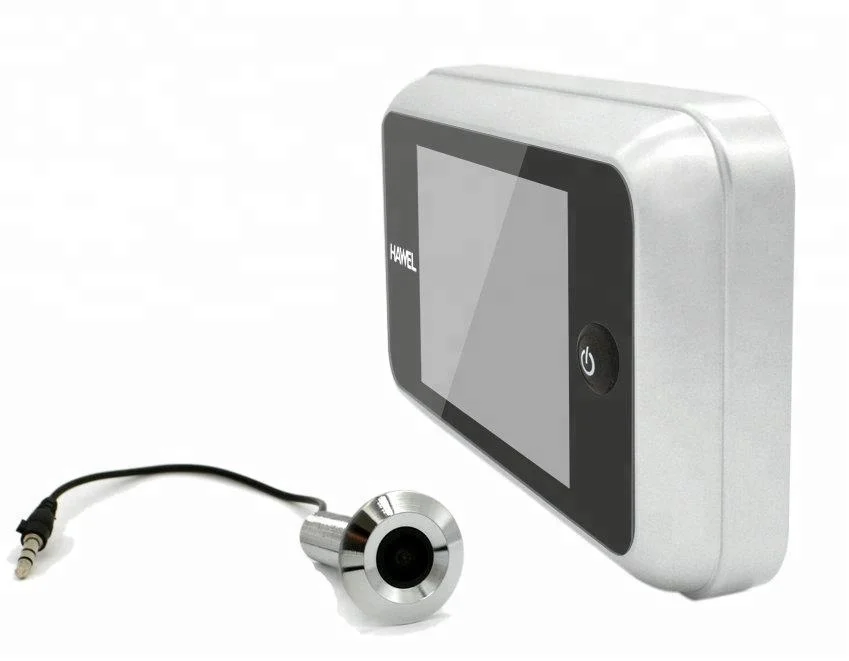 3.5 inch HAWEL digital door eye viewer camera for thin door 21-38mm