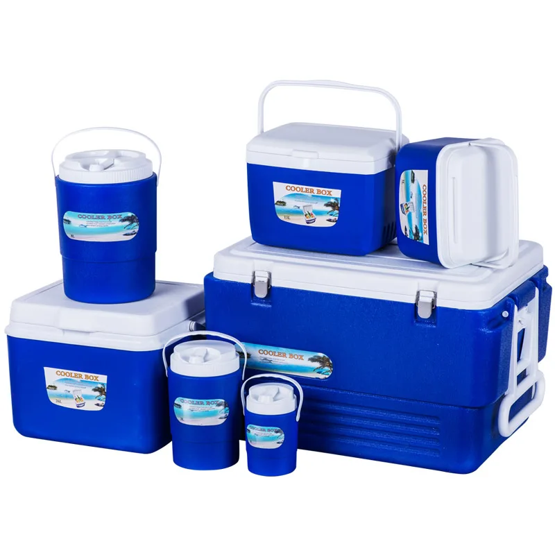 80 Liter Ice Chest Wheel Blue Fishing Party Cooler Big Portable Plastic Roller Cooler Box With Wheels