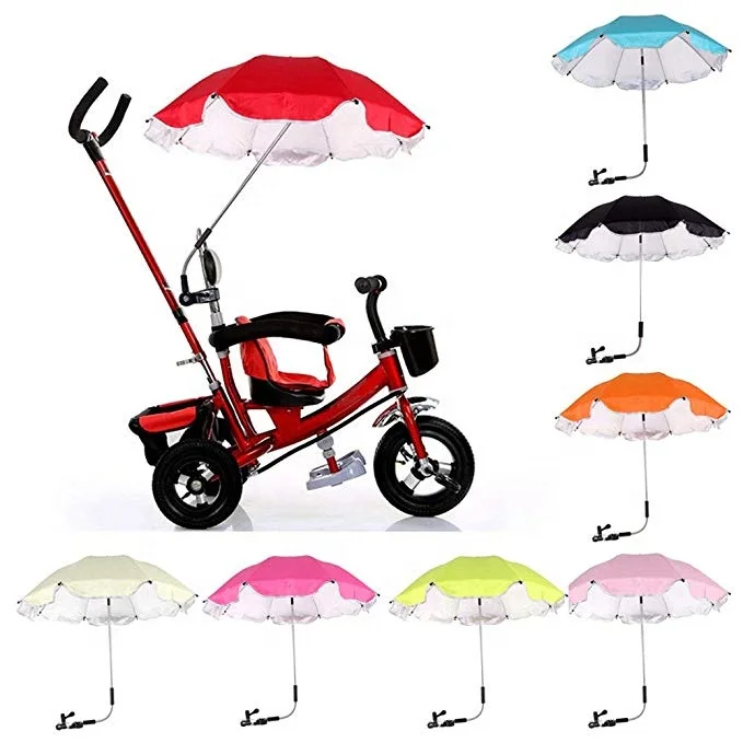 23 inch lady windproof uv protect clamp umbrella for baby carriage PRAM umbrella clamp