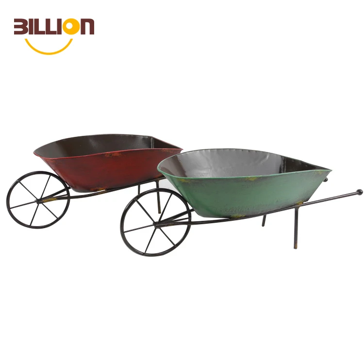 Cheap Country Flower trolley Tool Cart Metal Garden Wagon