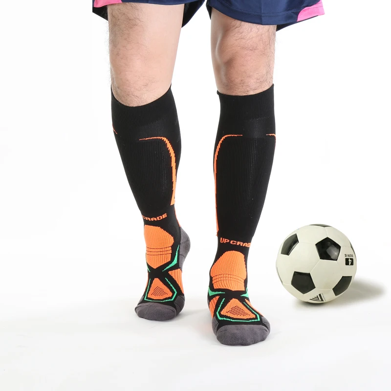 wholesale custom mature high quality knee high anti-slip professional football socks