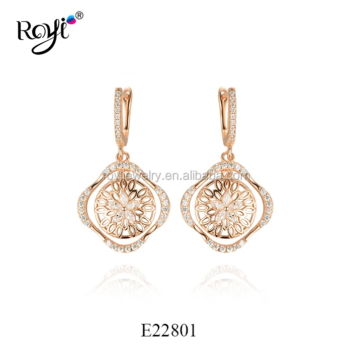 Royi New Style silver earrings 925 sterling White CZ Stone earrings women