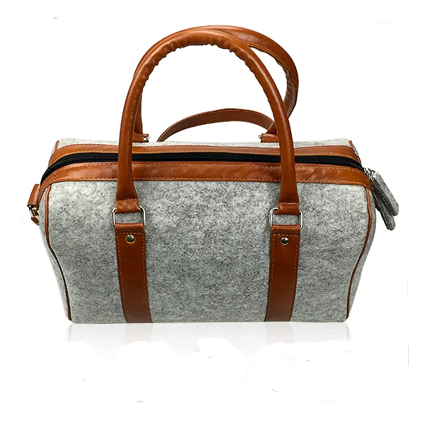 Wholesale Products China Women Fashion Leather and Felt Handbag From China
