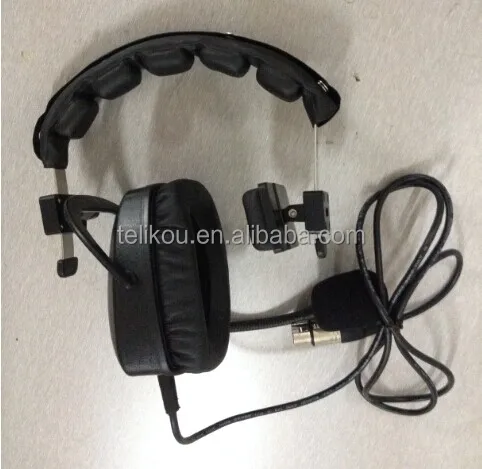 TELIKOU 5 Pin Intercom Headset with Microphone Headband Earphone