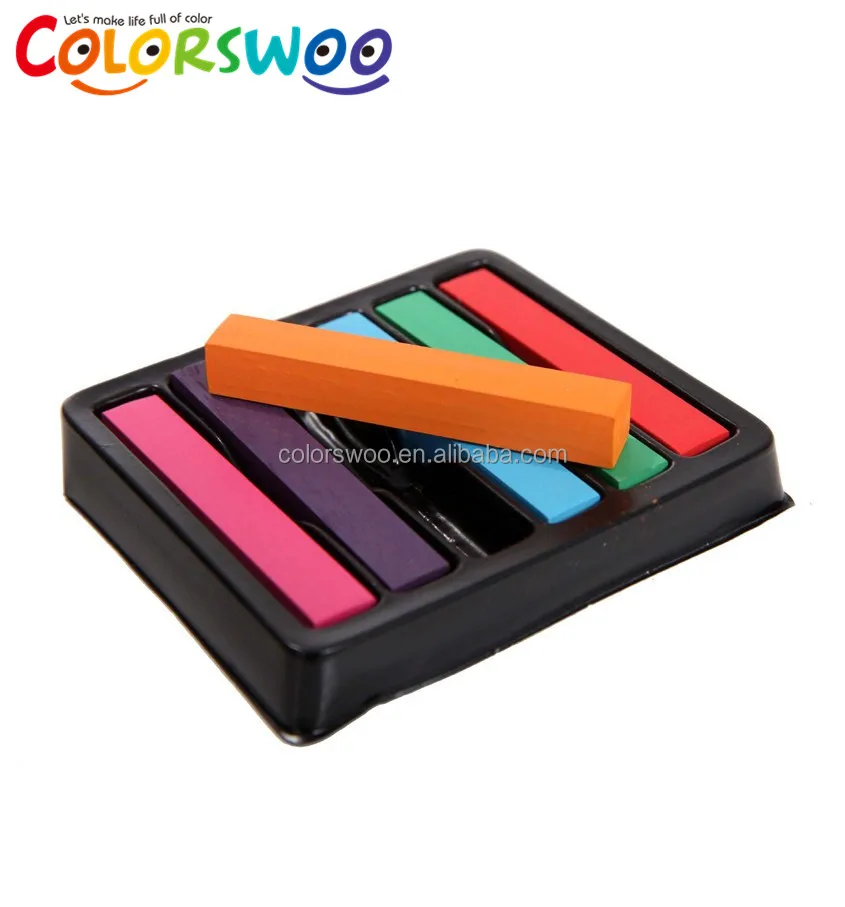 Durable And Beautiful 12 Colors Soft Pastel Temporary Washable Hair Chalk Washable diy Temporary Color dye hair Chalk for kids
