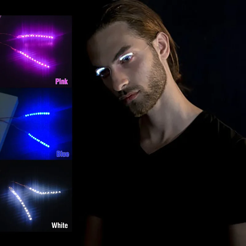 LED Eyelashes Eyelid False Eyelashes For Fashion Icon Saloon Pub Club Bar Party Handmade Extension Natural False Eyelashes