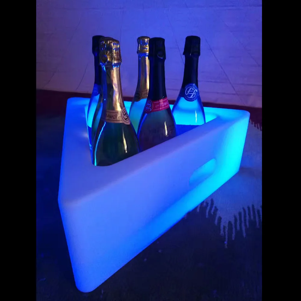 
modern appearance remote control 16 colors changing illuminated led ice bucket cooler portable led party tubs for weddings 