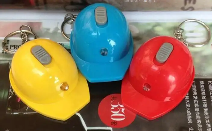 Custom Cheap Promotional Safety helmet key chain