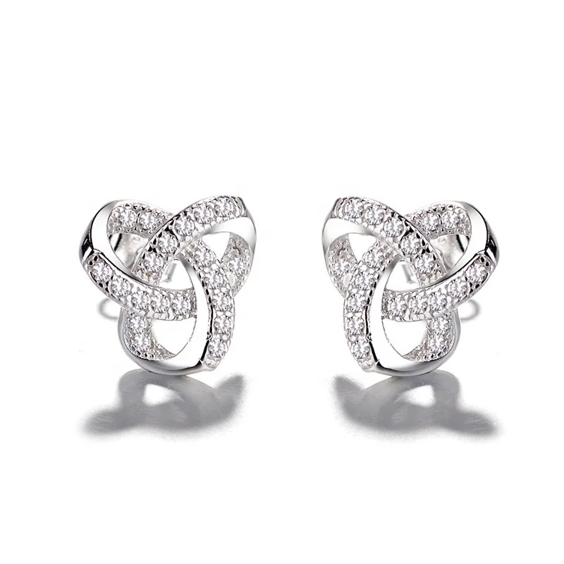 Оптовая продажа; Новое поступление; 2019 925 Стерлинговое Серебро в форме листа серьги-гвоздики