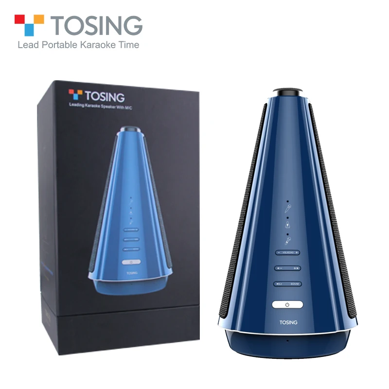 Blue tooth karaoke microphone, speaker system with wireless megaphone style microphone