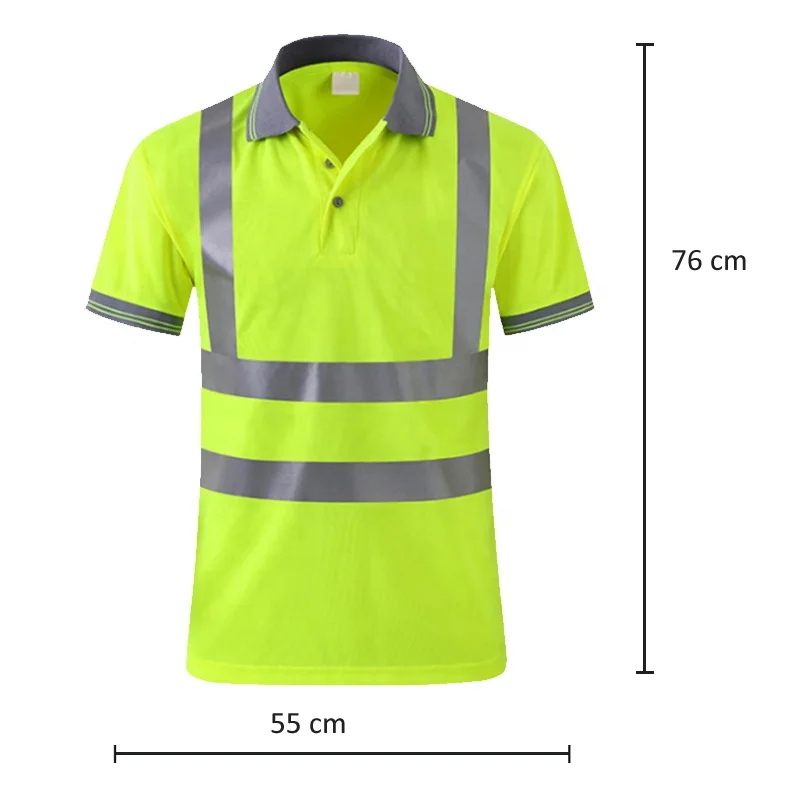 HCLITE Wholesale Hi Vis Polo Reflection Safety High Visibility Shirt