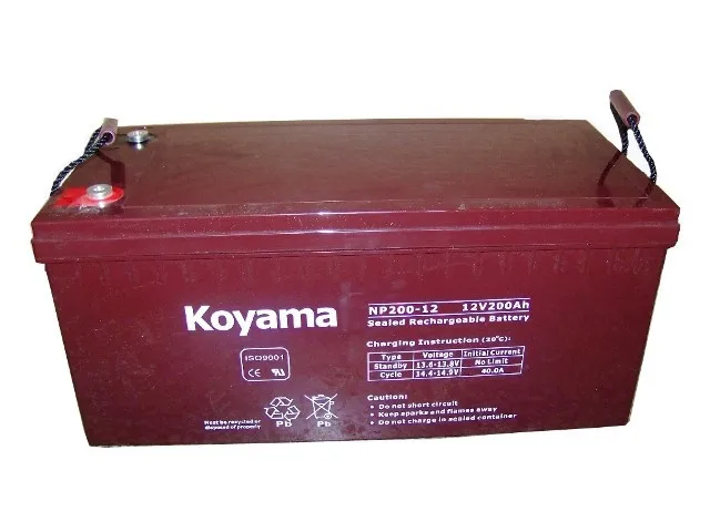 KOYAMA 200ah 12V VRLA AGM battery UPS battery rechargeable storage battery