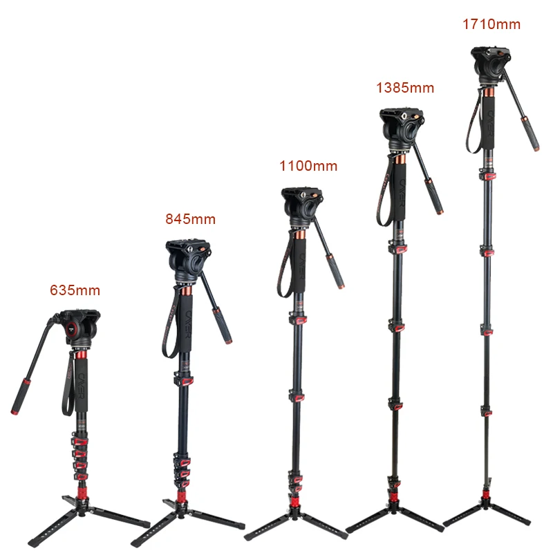 Cayer AF35DVH4  Hot Selling Monopod Stand Stretch Camera Monopod Aluminum Video Camera Flexible Tripod Fashional Monopod 635