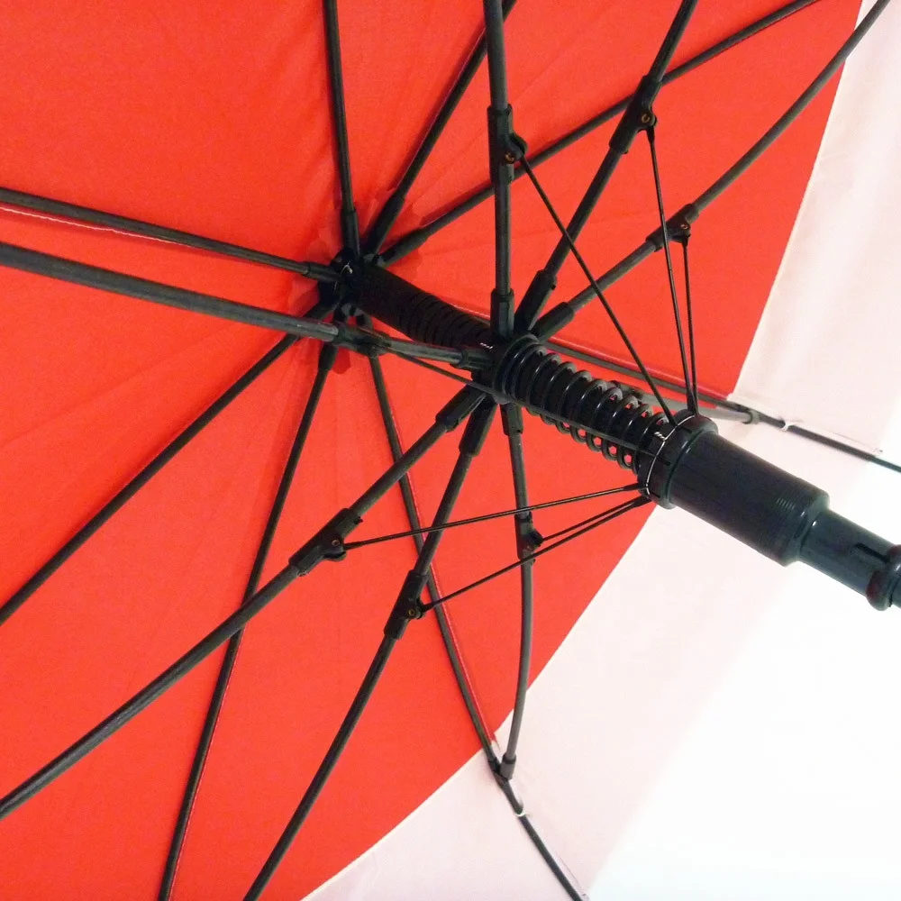 Tumi Double Roof Canopy Commercial Fiberglass Wind Vent Umbrella