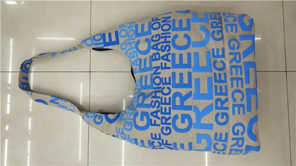 Wholesale city name printed canvas hobo tote bag souvenir tote bag