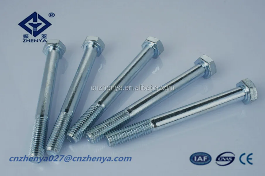 hex bolts grade 4.8 5.8 6.8 8.8 10.9 12.9, aisi 410 s galvanised 8.8 hex bolt