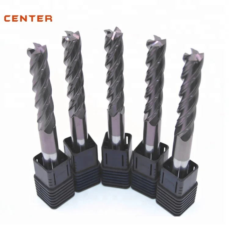 Center- Long Flute D8*30*D8*75L 4 flutes flat end mill with TiN cpating