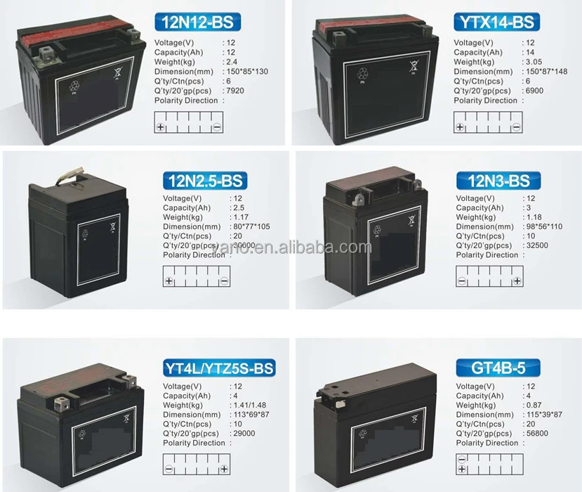  Низкая цена 12v 4ah зарядки мотоцикл сухая батарея