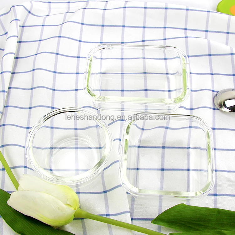 Пищевой контейнер из боросиликатного термостойкого стекла