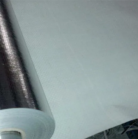 oxygen barrier single side aluminum film coated woven fabric