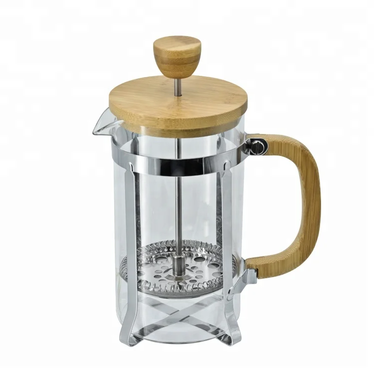 Новый изготовленный на заказ 350 мл небольшой cafetiere для путешествий кемпинга деревянный бамбуковый кофейный французский пресс