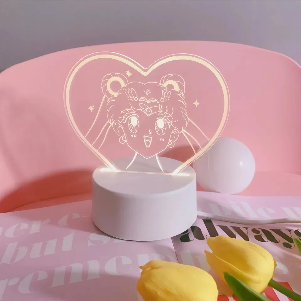 Wholesale Birthday Gift Cartoon Sailor Moon Decoration Table Lamp Night Light Projector