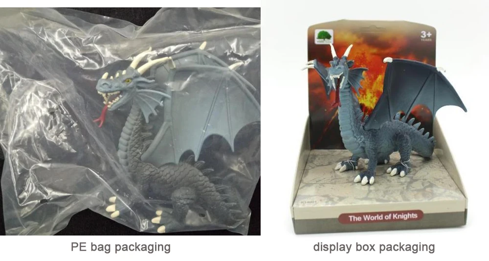 PVC mythical creatures mini plastic toy dragon in bulk