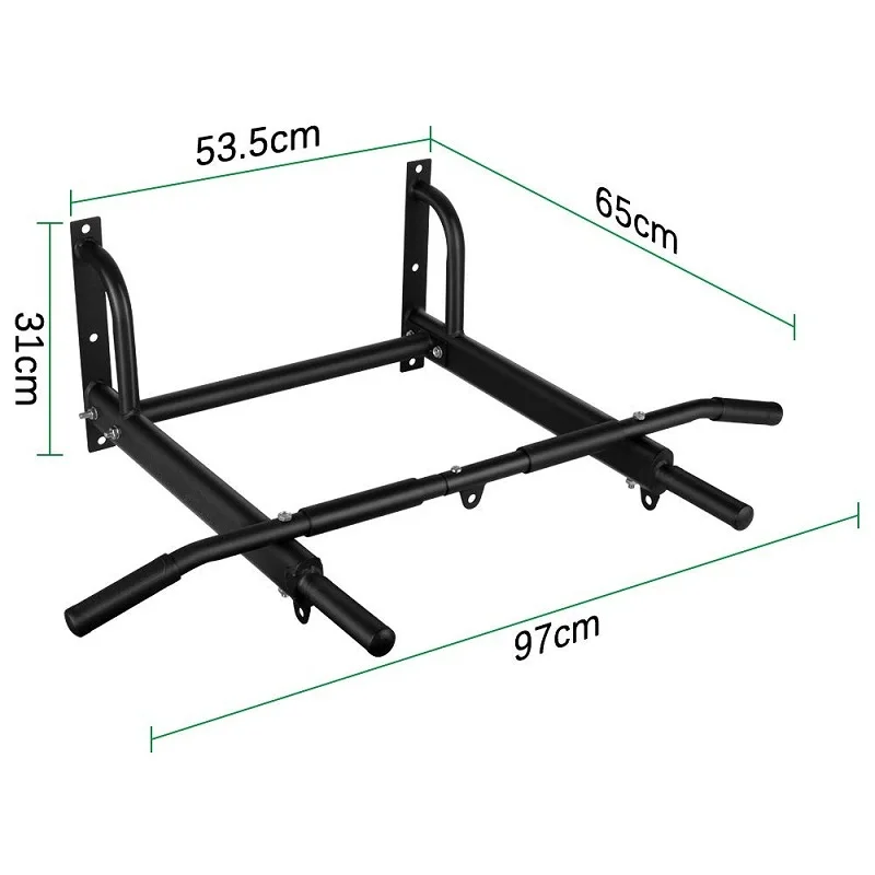 Home Fitness Exercise Equipment Black Wall Mounted Doorway Chin Up Bar Multifunctional Pull Up Bar