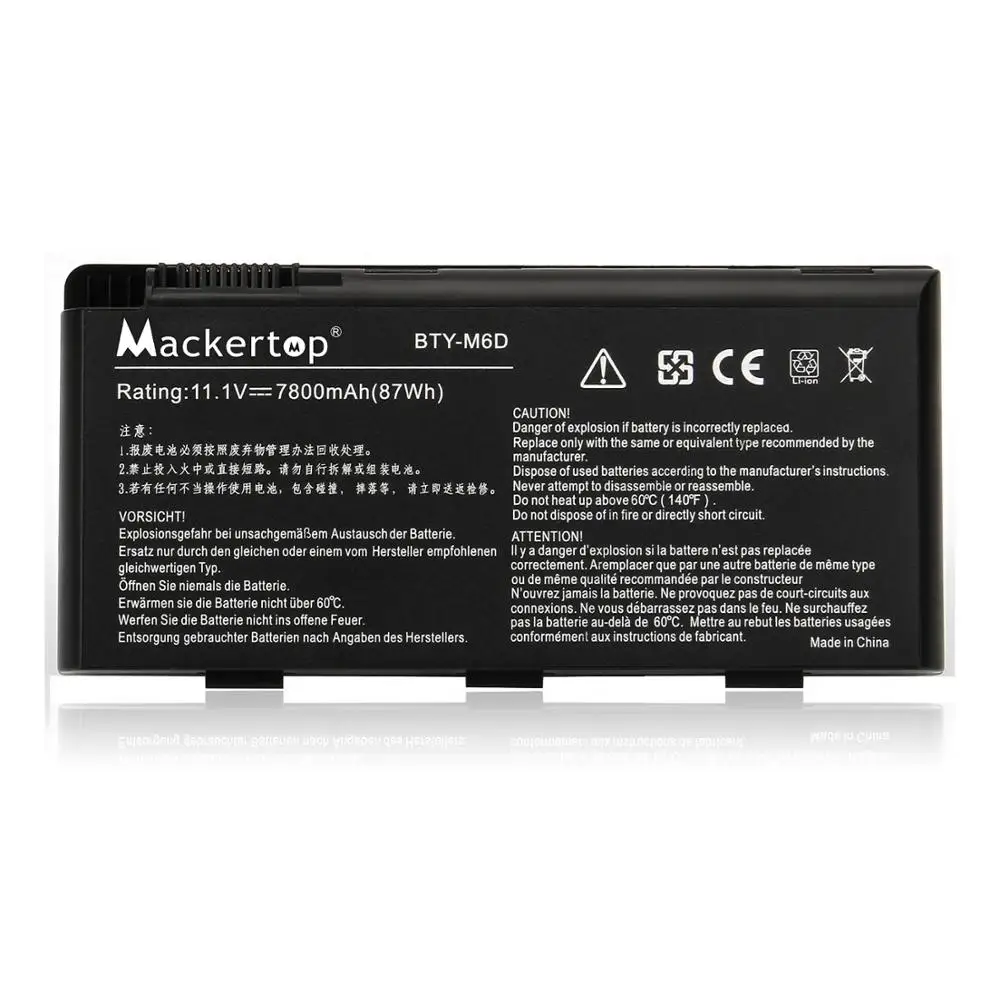 Brand new 87WH BTY-M6D replacement laptop Battery for MSI GX60 GT780DX GX660 GT70 GX680
