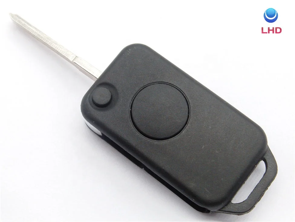 Promotional 1 button flip remote car key blank case cover for Mercedes Fob with YM30 blade