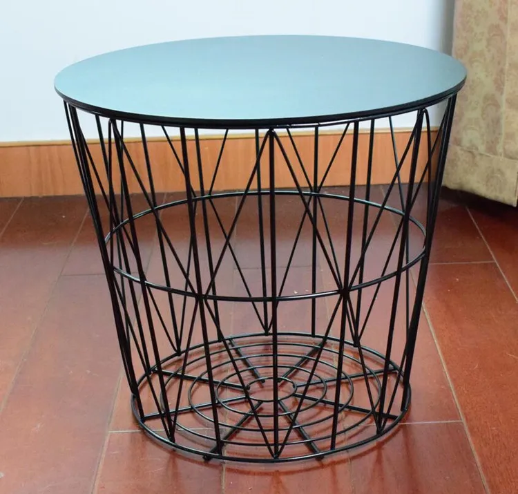
home furniture wooden wire round table with stirage base for living room,bedroom,office 