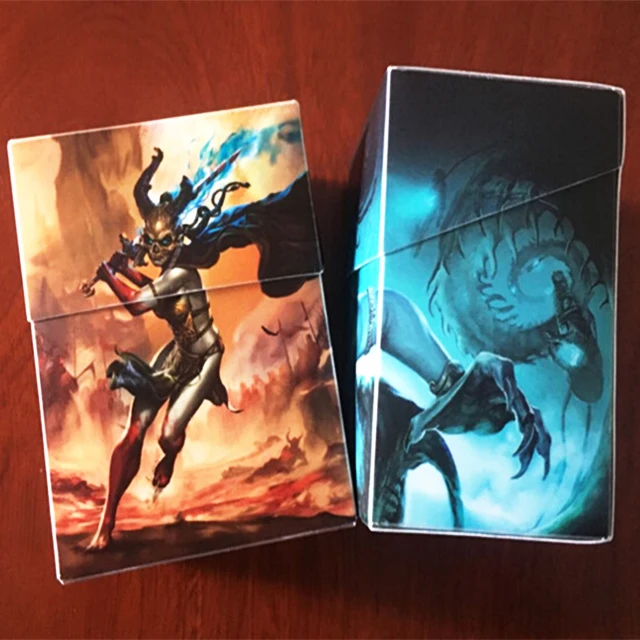 Deck box for trading card games MTG FOW Yugioh holds 80+/100+ game card