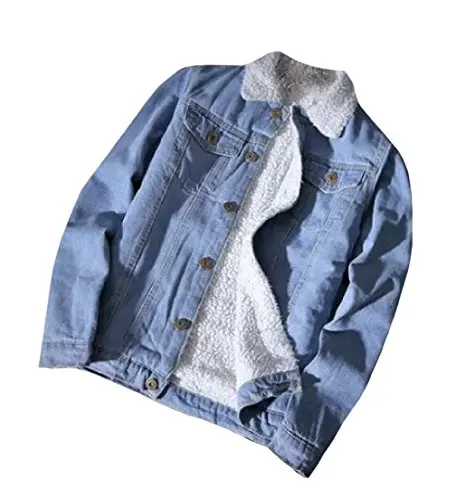
Wholesale Cool streetwear fashion men softshell windbreaker jean custom denim fleece jacket 