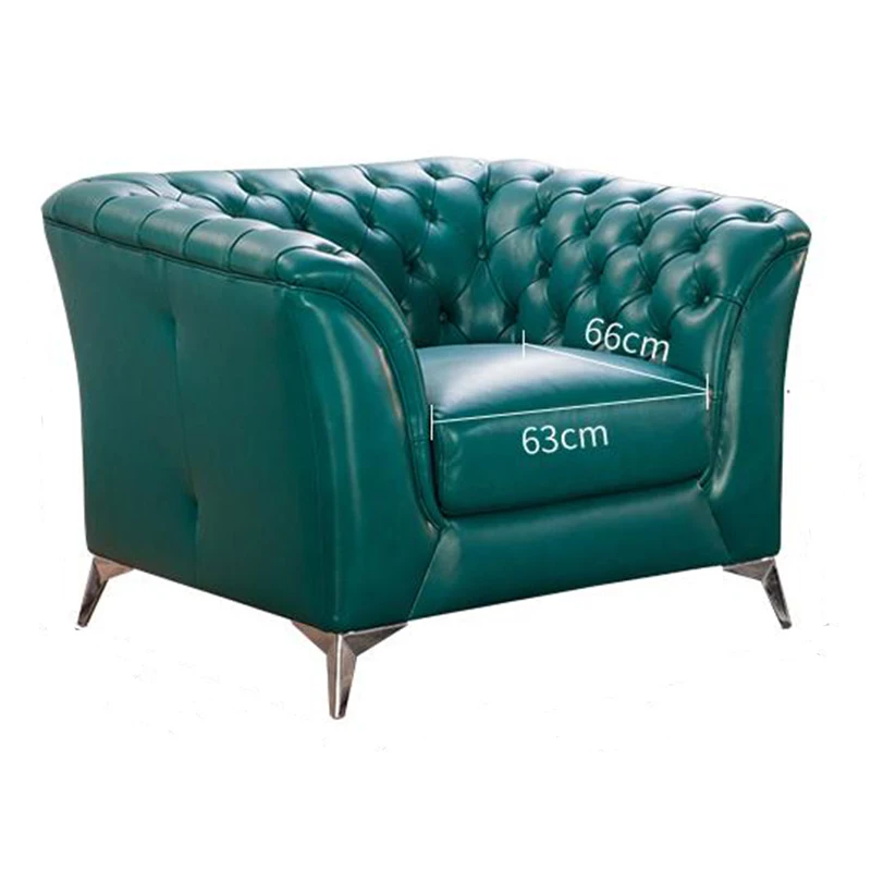 Classic Italy living room wax leather sofa chesterfield 3 seater