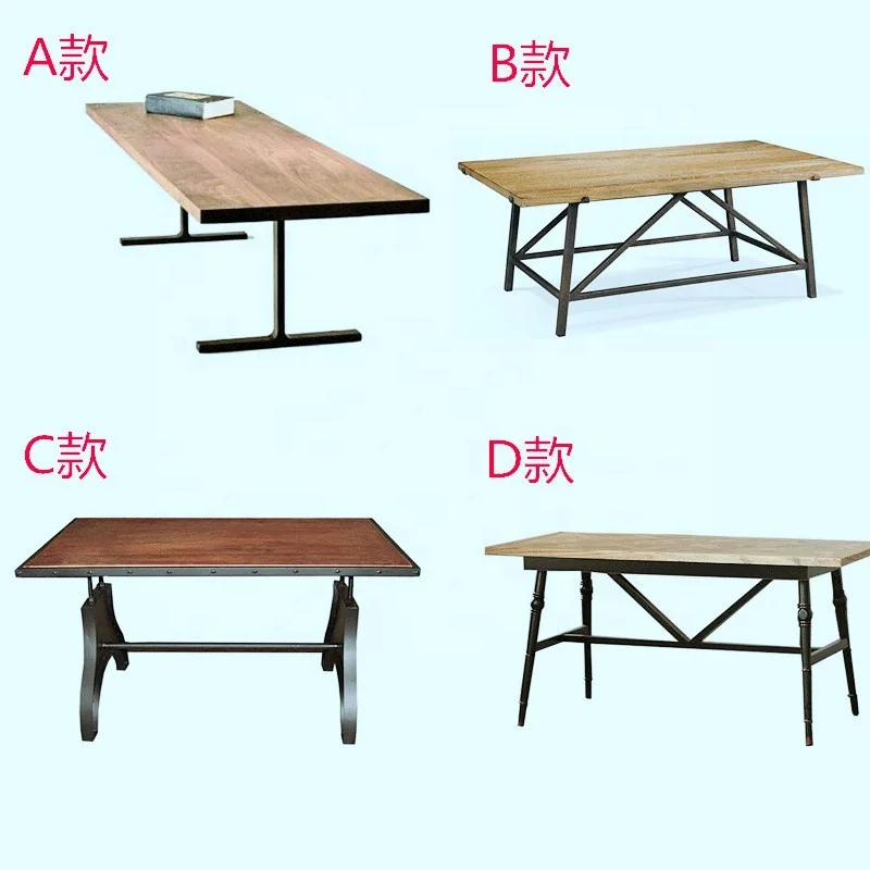 Wholesale various models wrought iron table base wood slab cast iron table base for sale iron table leg