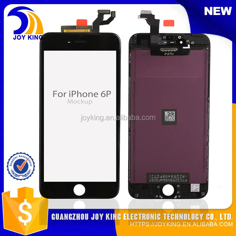 Замена Частей для Apple, для iPhone 6 Плюс ЖК-Экран и Дигитайзер Ассамблеи с Рамкой Белый для Foxconn
