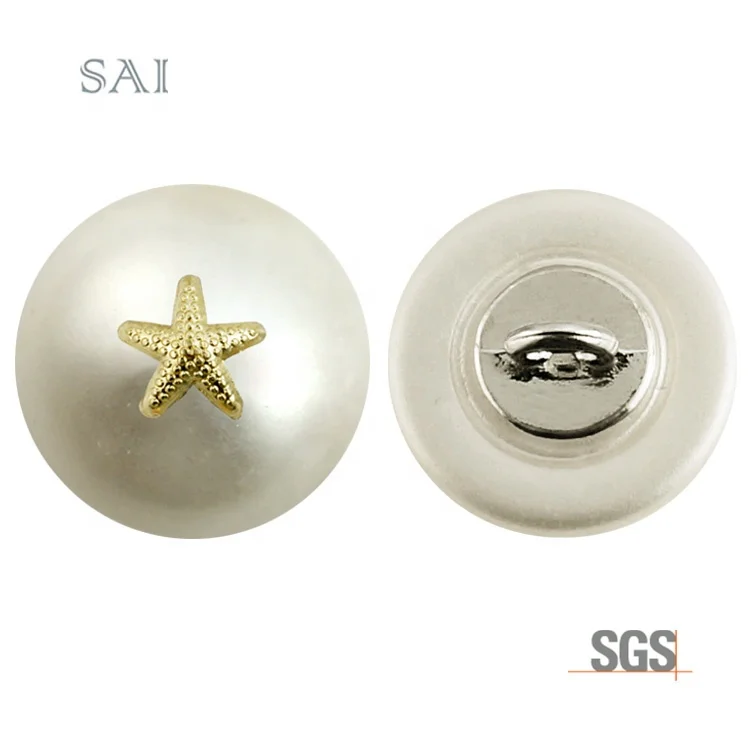 China Factory Round Pearl Sewing Button With Decoration Shirt Button Plastic Button