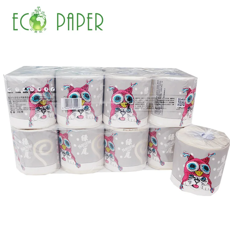 
Toilet Paper 2 Ply Toilet Tissue Pulp Eco Friendly Unbleached Super Soft Organic Bamboo Pulp,100% Bamboo 101x115mm 60g~250g 