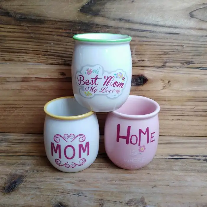 Factory Direct Sale Microwave Safety Ceramic  Pudding  cup stoneware Milk Cup