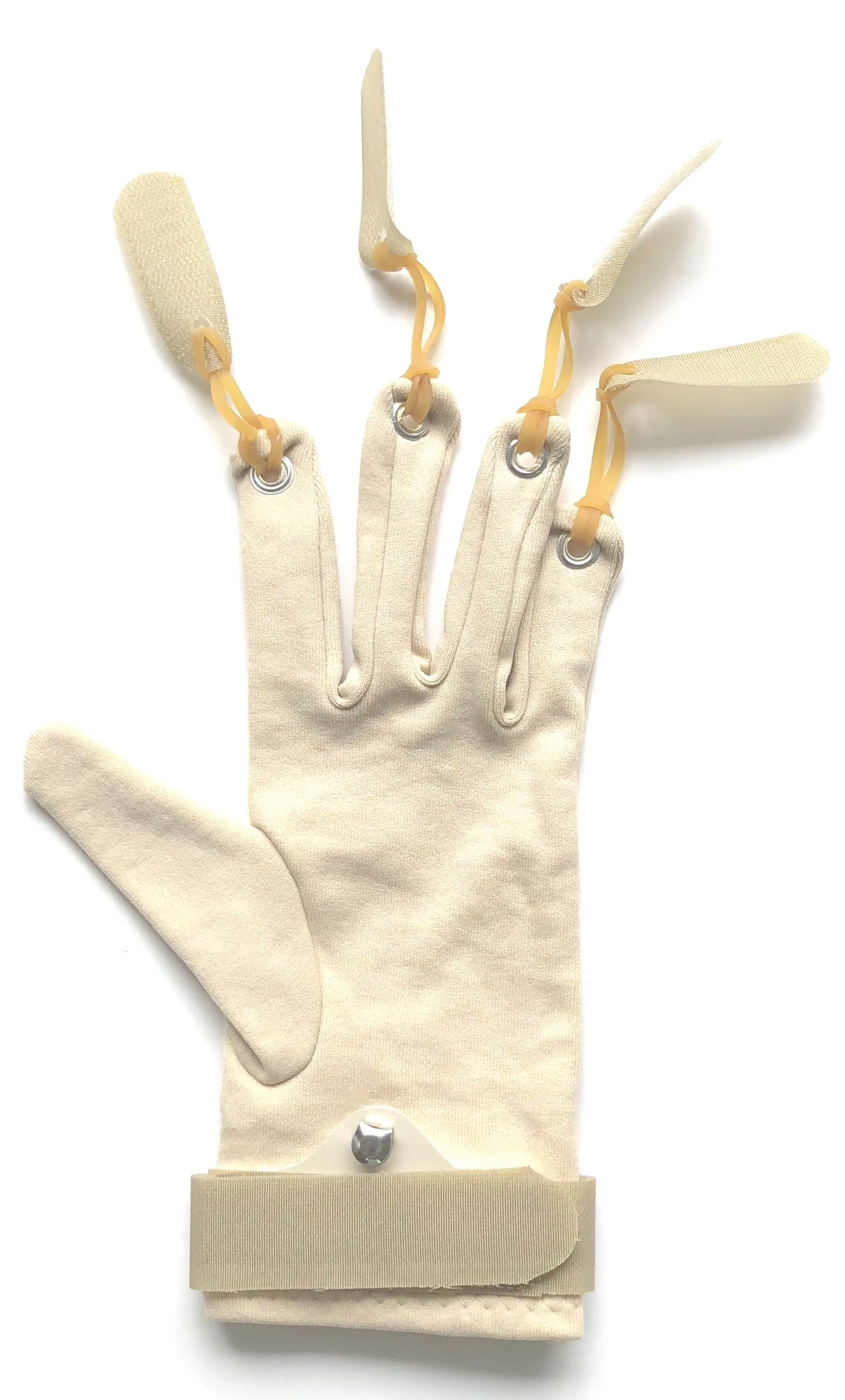 
Finger Training Exercise Glove, Finger Flexion Glove, Nylon Material With Natural Rubber Band And Magic Tape 