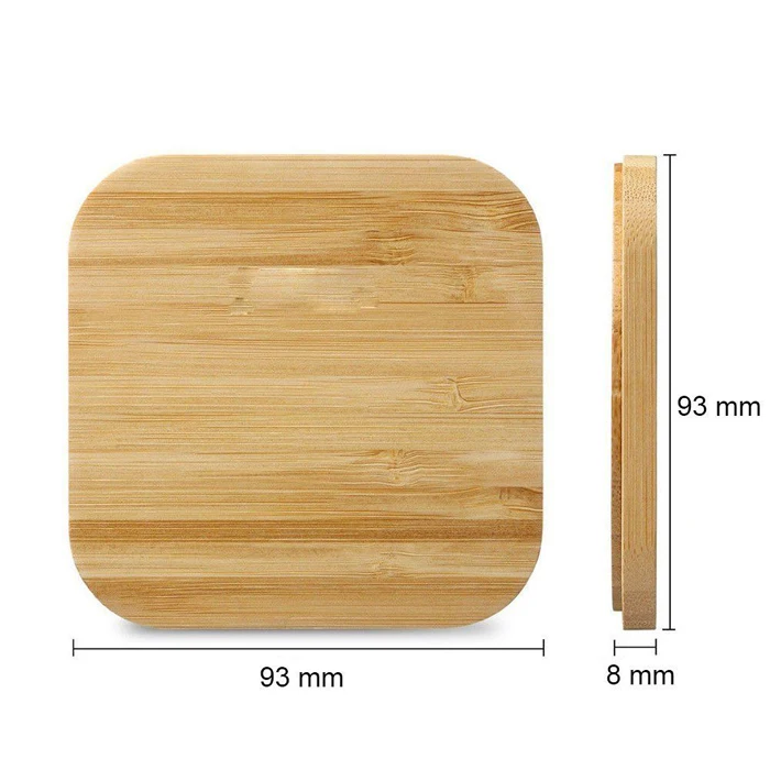 Portable Qi Universal Wood Wireless Charger Pad