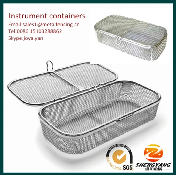 
Wholesale mini size wire container with lock sterile containers for surgical tools cover available instrument containers 