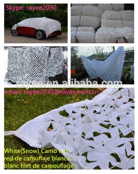 6 x 6 m white camo net , hot sale snow camouflage net (Red de camo de nieve)