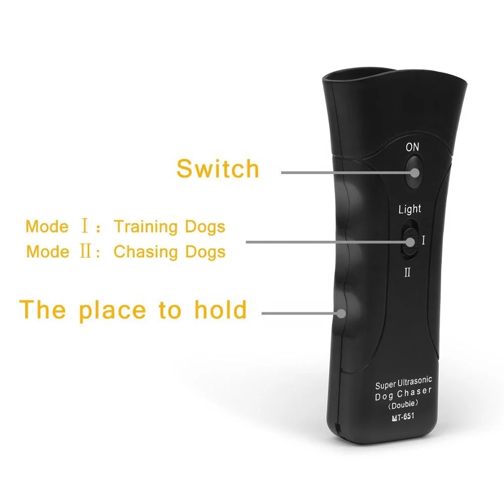 Ultrasonic Stop Dog Barking Device No Collar Needed Training Handheld Cat Dog Repellent