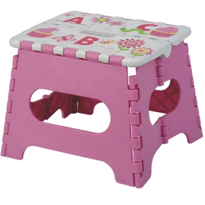 Most Popular lightweight home furniture hot sale plastic stackable step folding stool chair for kids