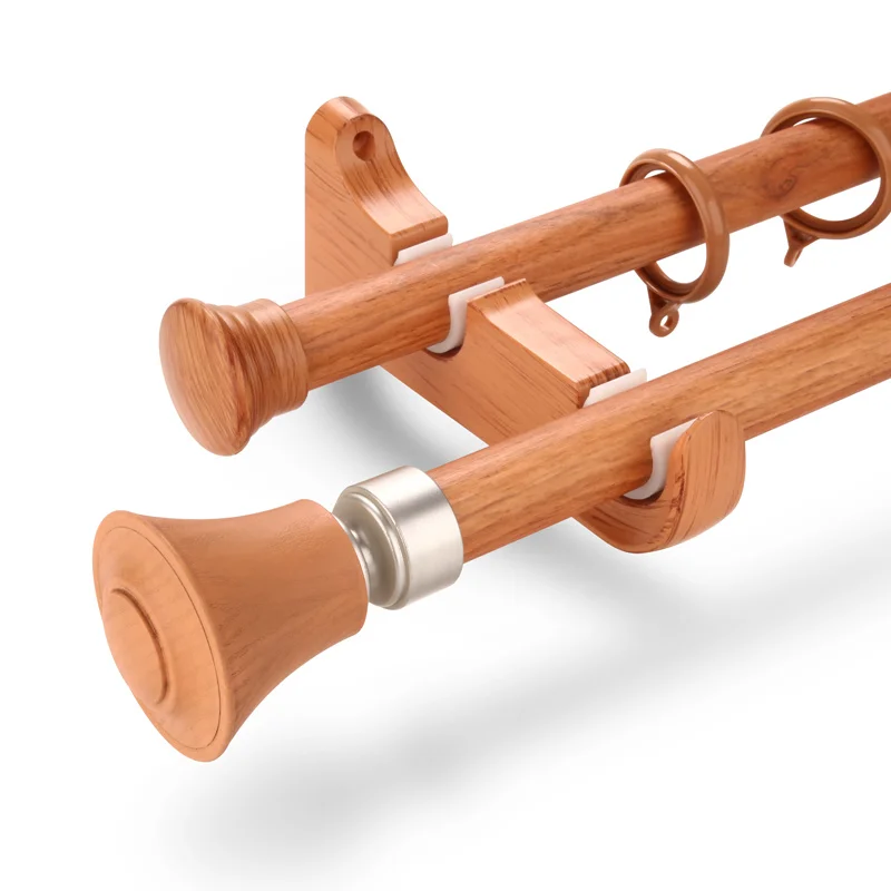 Design Aluminum Alloy curtain wooden curtain rod